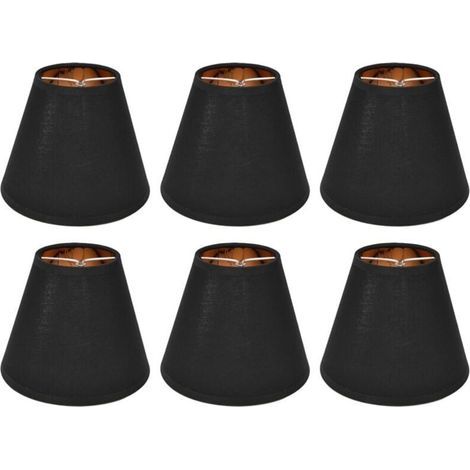 6PCS Abat-jour en tissu Clip sur abat-jour pour E14 Table Lustre Lampe de sol Lampe murale Décor de chambre (1/5)