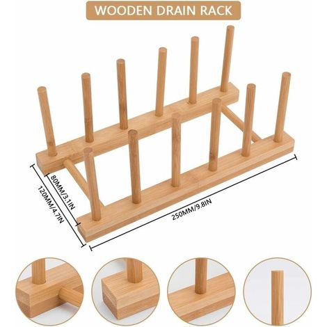 Support de rangement lot de 2 Organisateur compact bambou (1/4)