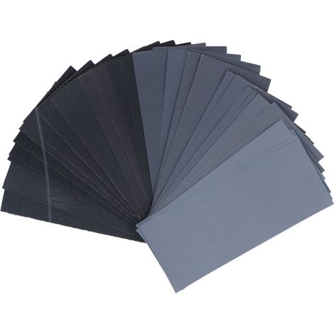 Le Papier de Verre Humide Sec, pour Le Polissage et Le Ponçage en Métal en Bois, Papier de Verre Humide Sec, Permet une Large Application pour Polir Divers Matériaux (Ensemble de (1/5)