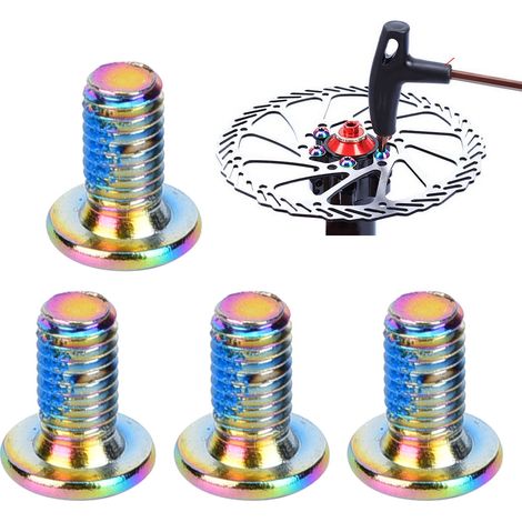 12 Vis T25 en Acier Inoxydable pour Disque de Frein Vélo - 12 Pièces Colorées - Accessoires Réparation Vélo (1/4)