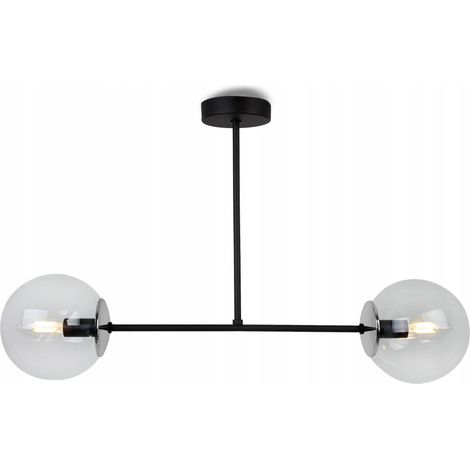 LAMPADA A SOSPENSIONE MODERNA CON SFERE DI VETRO E LAMPADARIO A LED