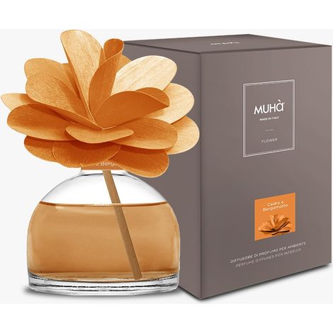 MUHA PROFUMATORE D'AMBIENTE FLOWER DIFFUSER CEDRO E BERGAMOTTO 200ML (1/2)