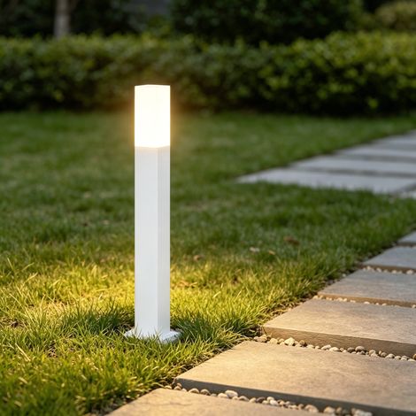 Mai & Mai Lampe sur Pied Extérieur Blanc éclairage Extérieur LED IP65 Desgin Deus Lumina 38x38x406mm (1/5)