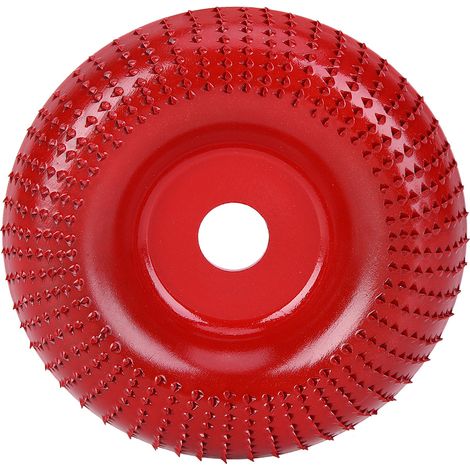Disque abrasif rouge 105mm pour ponçage et façonnage du bois, meule rotative pour meuleuse d'angle, outil de travail du bois (1/5)
