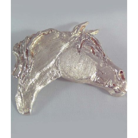 Quarter Horse Kopf Anhänger handgefertigt in Sterling Silber komplett mit kostenlosem Halsband
