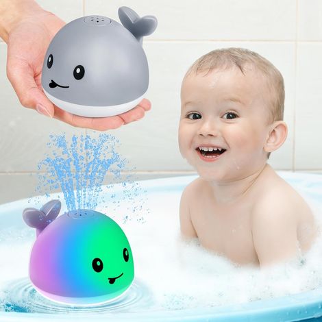 Giocattoli da bagno - Adatti a bambini da 1 a 3 anni - Giocattoli da bagno per neonati - Balena luminosa giocattolo da bagno spruzzatore giocattolo da bagno per bambini piccoli compleanno fontana gioc (1/3)