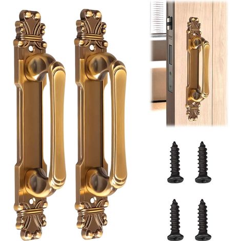 Poignées Meuble Cuisine Dorées – Poignées Vintage pour Porte et Tiroir, Design Élégant Taille Moyenne (1/5)