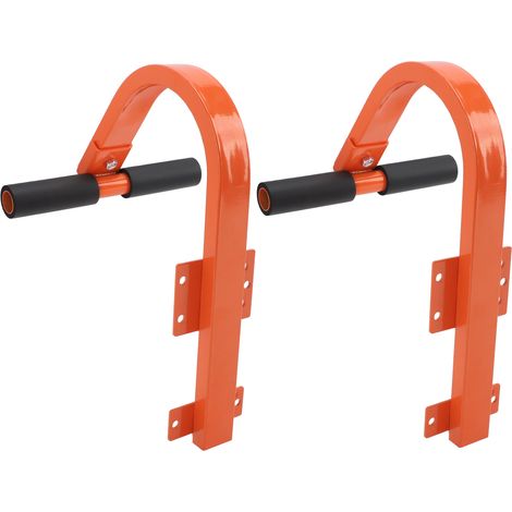 Lot de 2 stabilisateurs d'échelle avec crochets de toit à roulettes, en acier robuste, faciles à installer et portables, pour faîtage de toit. (1/5)