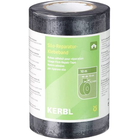 Kerbl 29830 - Nastro adesivo per riparazioni, nero, lunghezza 10 m, larghezza 10 cm, spessore 0,2 mm, 1 pezzo (1/2)