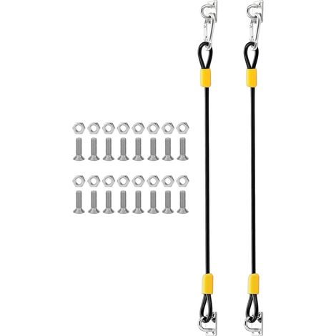 Verrous de poubelle - Sécurité poubelle Corde avec câble en acier caoutchouté, système de verrouillage durable pour couvercle extérieur (lot de 2) (1/5)