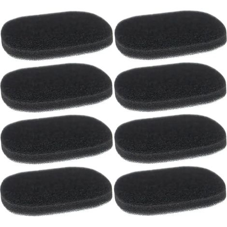 cyclingcolors 8x filtro fontanella per gatti acqua spugna fontana schiuma nero, 30x55x12mm
