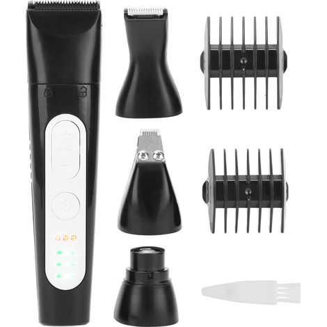 Kit de toilettage électrique 4 en 1 pour chien : tondeuse, rasoir et lime à ongles rechargeables par USB. (1/5)