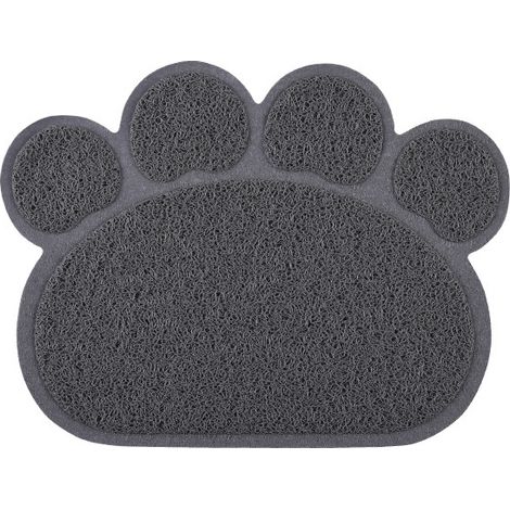 Sollbry Alfombrilla antideslizante para arena de gatos, con forma de masa, para alimentar y beber agua, para perros, gatos y gatitos, 30 x 40 cm (gris) (1/5)