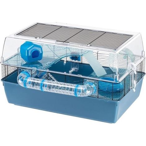 Ferplast – Cage modulable pour hamsters et souris – Grand espace de vie 71.5 x 46 x h 41 cm – Accès facile et nettoyage pratique – Accessoires inclus