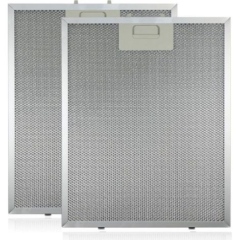 Filtre à graisse métallique pour hotte aspirante (Argent, 320 x 260 mm, 2 pièces)
