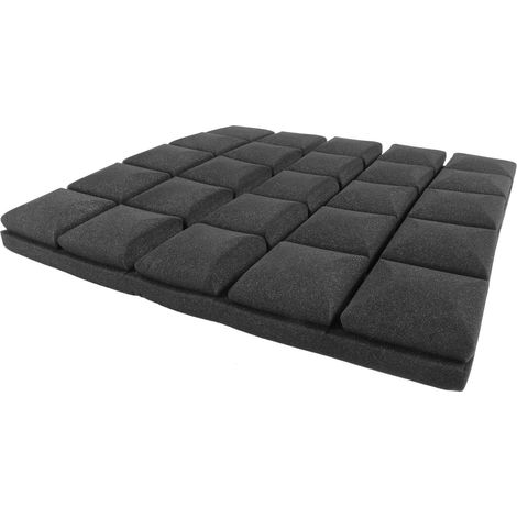 Plaque acoustique mousse absorbeur son PU haute densité anti-feu pour studio enregistrement 50x50x5cm 1 pc (1/5)