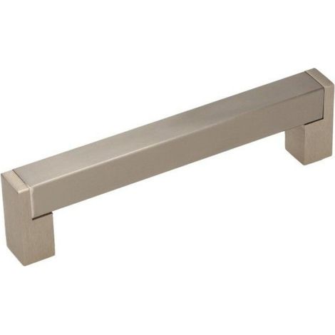 Poignée - Acier Inoxydable - Finition Nickel Brossé - Pour Meubles Cuisine Salle De Bain Salon Bureau - 128 mm - Lot De 1