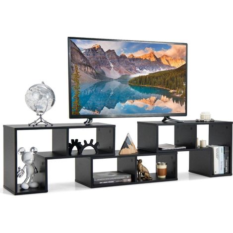 Modularer tv stander aus holz 3 teilig passend fur fernseher bis zu 65 zoll