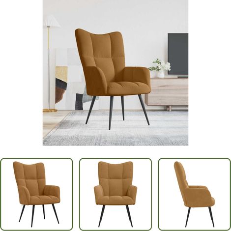 Samt -  Relaxsessel Braun Samt