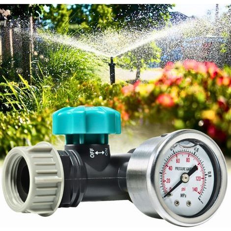 Reducteur de Pression eau, Contrôleur d'irrigation de Jardin avec Manomètre Vanne de réduction de Pression pour Jardin (1/5)