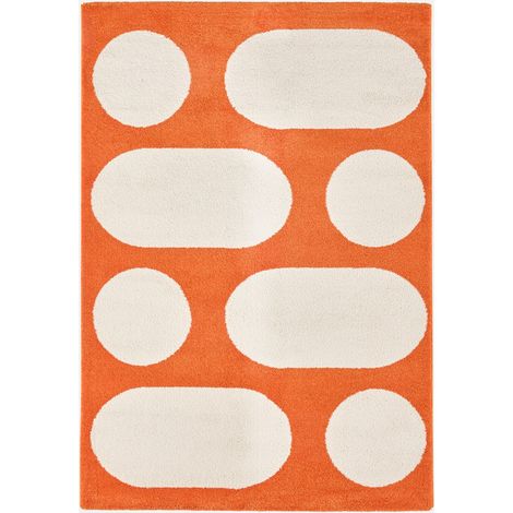 Alfombra interior diseño moderno naranja (1/5)