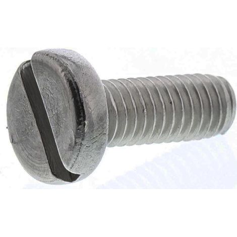 Vis à métaux RS PRO M3 à tête Cylindrique fendue en Acier Inoxydable, 8mm ( Prix pour Sachet de 100 )