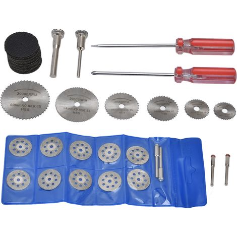 Ortviai Lot de 44 disques abrasifs diamantés pour meuleuse droite – acier rapide, diamètres 22 à 50 mm (1/5)