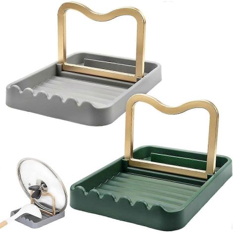 Repose-cuillère de cuisine, support de couvercle, repose-cuillère pliable, repose-ustensiles de cuisine (1/5)