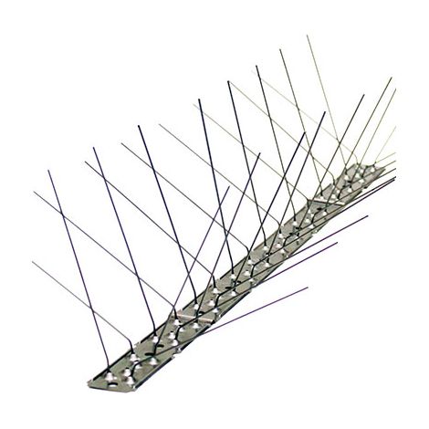 Tira 80 puas inoxidables anti paloma 100cmx115mm base inox (1/2)