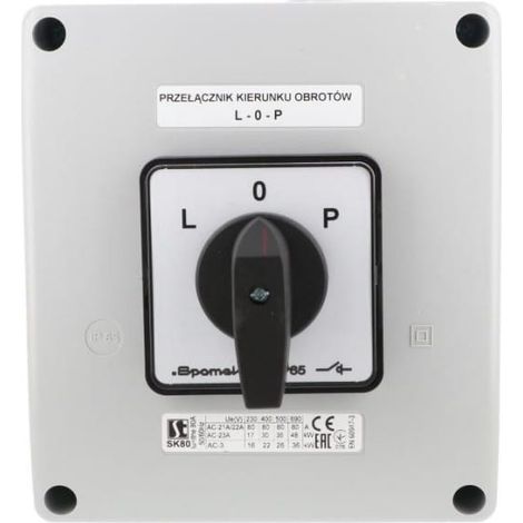 80A Nockenschalter L-O-P Drehrichtungsumschalter im Gehäuse OB18 SK80-3.8368\OB18