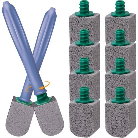 1 Brosse Pierre Ponce,10 Recharges,Poignée Ergonomique,Cleaning Naturel,Sans Produit Chimique,Toilettes Et Éviers (1/5)