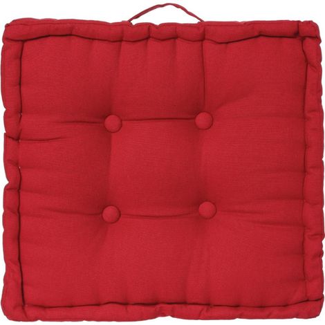 Coussin de Sol "Dorian" 40x40cm Rouge (1/5)