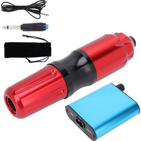 Kit Tatouage Rotatif avec Alimentation DC, Stylo à Tatouer en Alliage d'Aluminium, Cordon à Clip, Prise UE 90-265V, Machine de Tatouage Professionnelle pour Lignes et Ombrés (1/5)