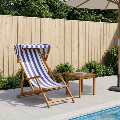 vidaXL Silla de terraza 3 Posición Madera de Eucalipto Maciza (1/5)