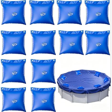 Sacs d'eau Lourds pour Couverture de Piscine, Poids pour Abris de Piscine Enterrés, PVC Épais Anti-Gel Anti-Déchirure, Universels pour Couvertures de Piscine (1/5)