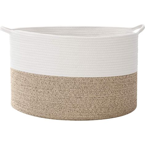 Laundry Basket Storage Basket 50x35cm, Storage Basket with Handles, for Toys, Towels, Blankets, Braided Rope Basket (1/5)