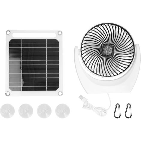 Ventilateur portable 6W à énergie solaire, panneau solaire monocristallin en silicium, chargeur solaire multifonctionnel (1/5)