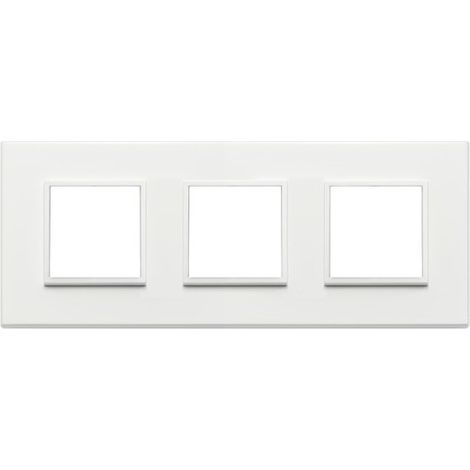 21644.17 Plaque 6M (2+2+2) Int71 Blanc Total Eikon
