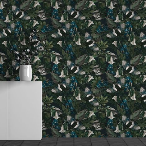 Papier peint panoramique - Motif Feuilles tropicales - 195 cm x 122 cm (1/3)
