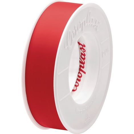 COROPLAST cinta aislante eléctrica 302 roja 10 m x 15 mm rollo - 1646 (1/4)
