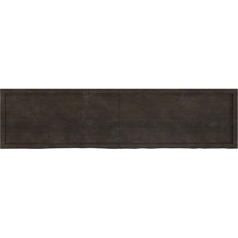 Maison Exclusive - Piano Tavolo Marrone 200x50x(2-4) cm Rovere Massello Trattato