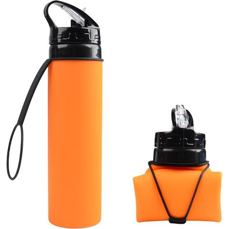 Borraccia pieghevole da 600 ml in silicone senza BPA (1/5)