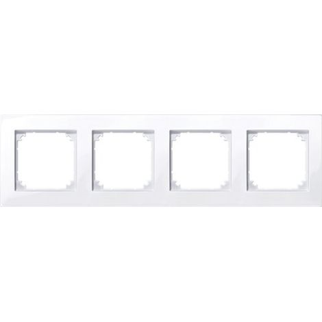 MERTEN 515425 COPERTURA M-PLAN PER 4 PRESE BIANCO LUCIDO
