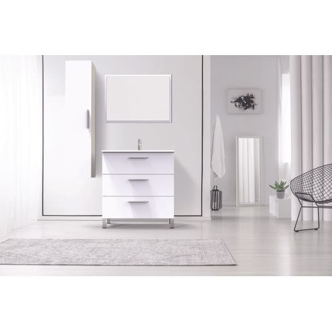 ONDEE - Columna Colgante PALLAS - 30cm - Blanco - Melamina - Entregado en kit (1/5)