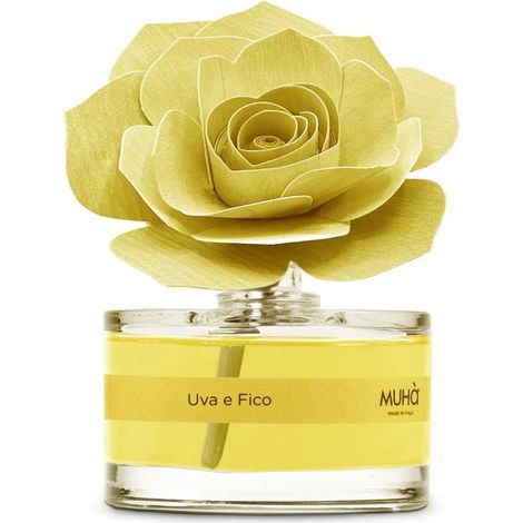 Muhà Profumatore Diffuser Rosa Gialla Bomboniera Uva e Fico 50ml