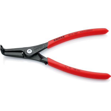 KNIPEX 49 41 A31 Pince de précision pour circlips pour circlips extérieurs d'arbre gaines PVC anti-dérapantes grise atramentisée 210 mm