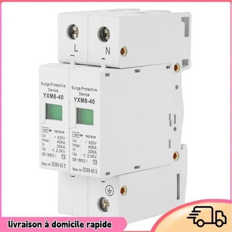 Protector contra sobretensiones para el hogar Protector contra sobretensiones de baja tensión DC 420V 2P 40KA Universal (1/4)