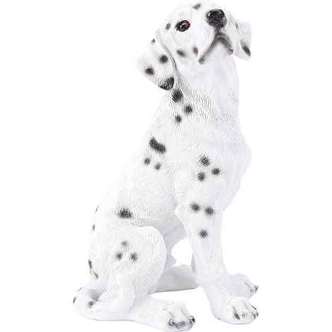 Figurine de Chien Statue Résine Spotted Design Décoratif Résistant et Anti-Décoloration pour Intérieur et Extérieur (1/5)
