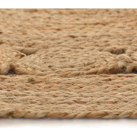 Maison Exclusive - Teppich Flechtmuster Jute 90 cm Rund (1/5)