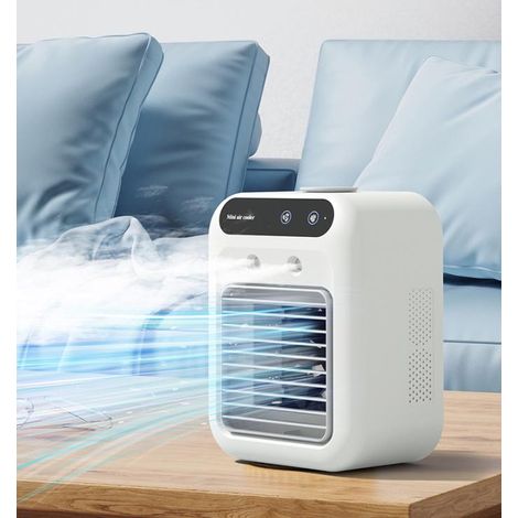Climatiseur portable, mini ventilateur USB, refroidisseur d'air, 2 modes de brumisation, convient pour la maison et le bureau (1/5)